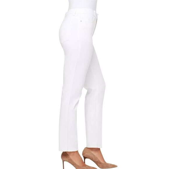 Gloria Vanderbilt Amanda White Denim Five Pocket Jeans Pants Women's SZ 8 - Picture 3 of 6